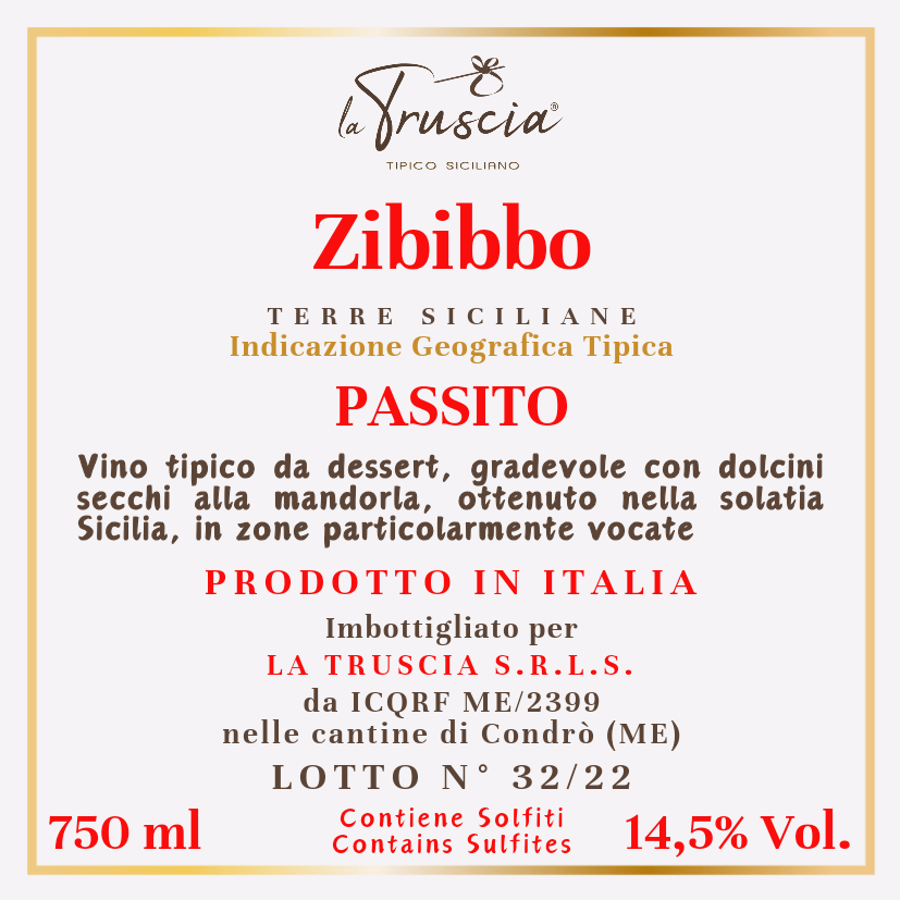 Vino Zibibbo - Vino Liquoroso Terre Siciliane IGP