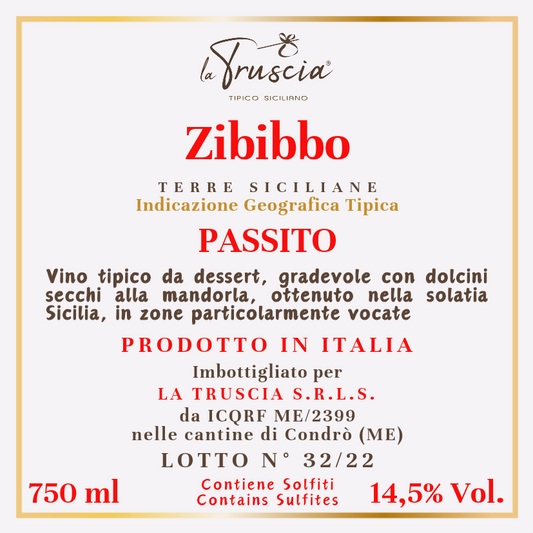 Vino Zibibbo - Vino Liquoroso Terre Siciliane IGP