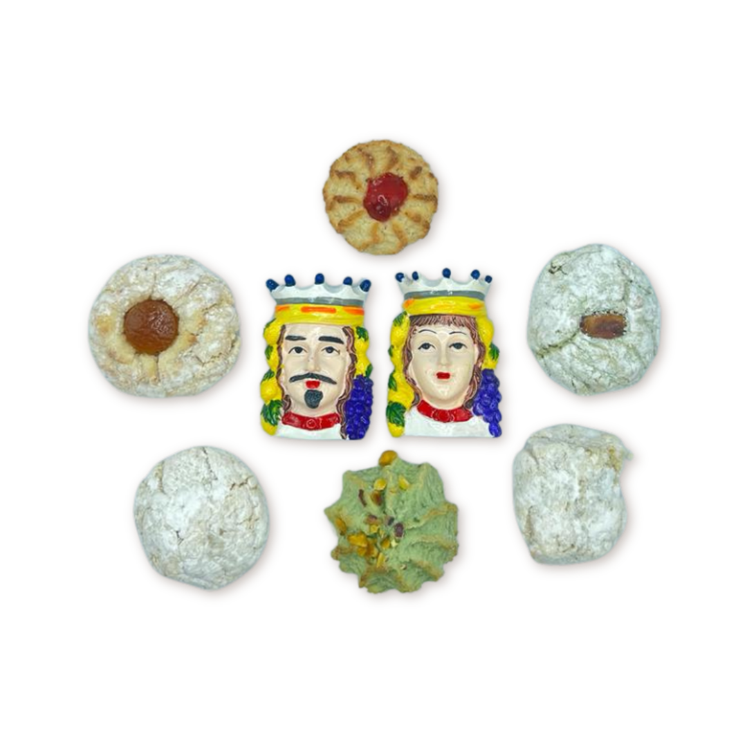 Mandelgebäck mit Mohrenköpfen