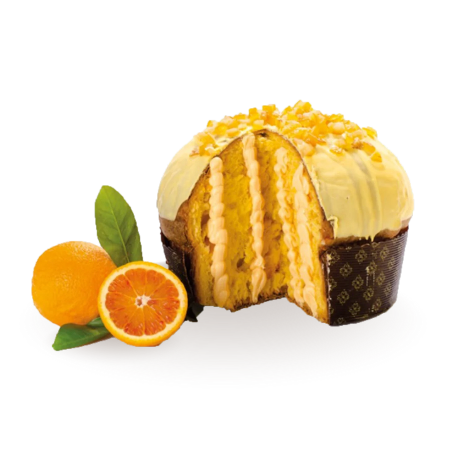 Panettone Artigianale Farcito con Crema di Arancia di Sicilia