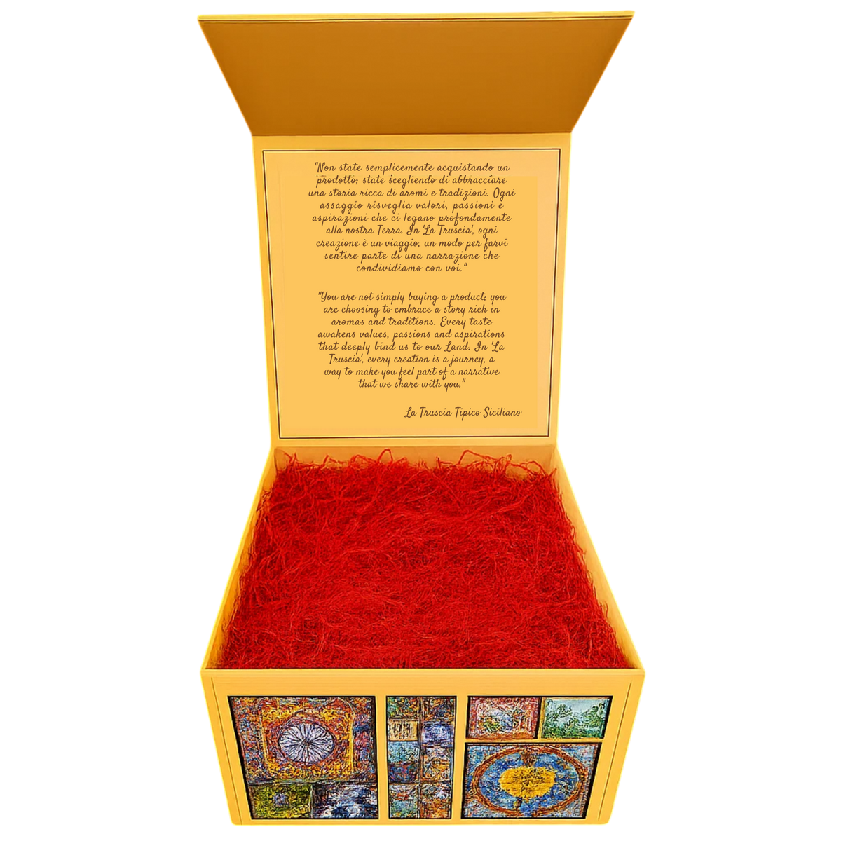 Confezione di Panettone Artigianale Farcito con Crema di Mandarino Di Sicilia