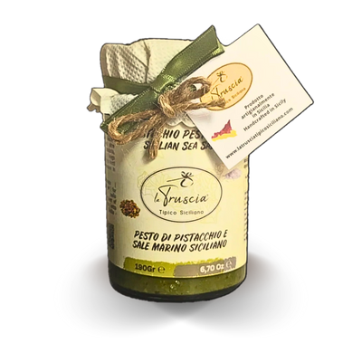 Pesto di Pistacchio al 60% con Pistacchio di Sicilia e Sale Marino di Sicilia